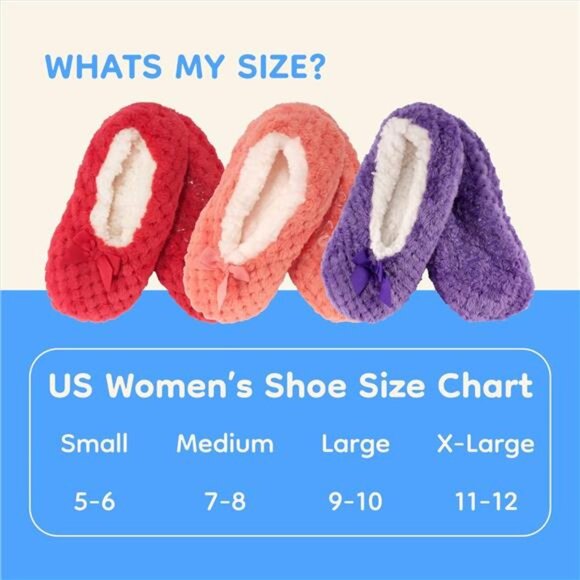 Adult Super Soft Warm Cozy Fuzzy Soft Touch Sleeper Slippers Non-Slip Lined Sock - Picture 5 of 7